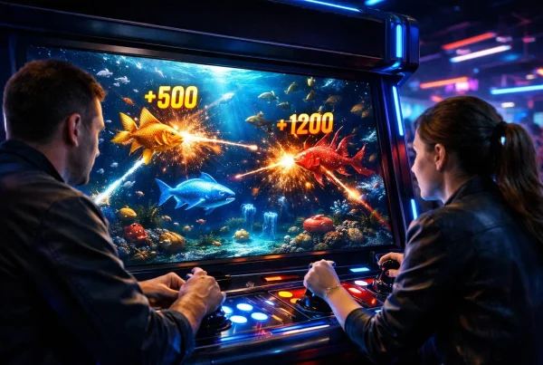 fish arcade game underwater shooting action gameplay screen