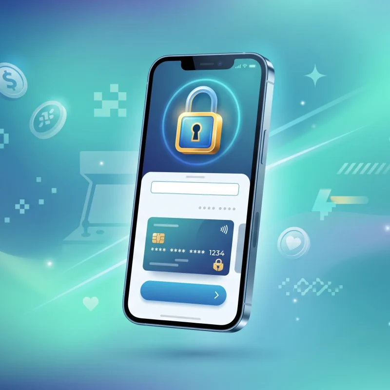 Smartphone showing a secure encrypted checkout screen representing safe payment practices for fish table game accounts